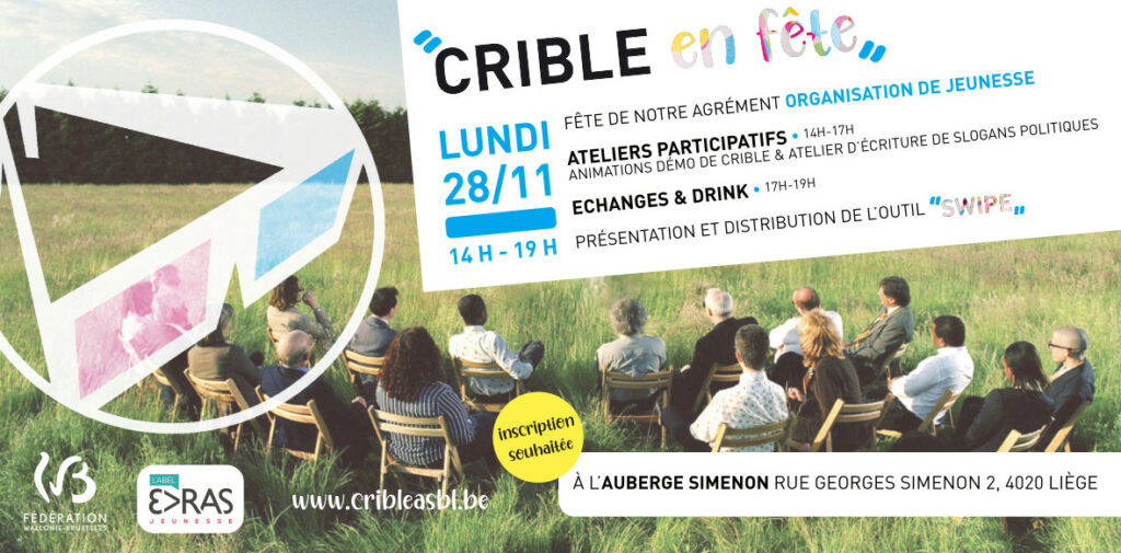 Event Crible lundi 28 novembre 2022